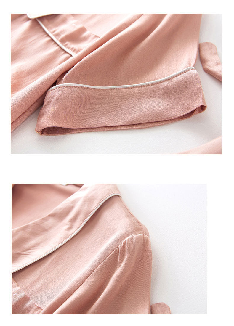 Cozy Sateen Short Sleeve Top Pajama Set