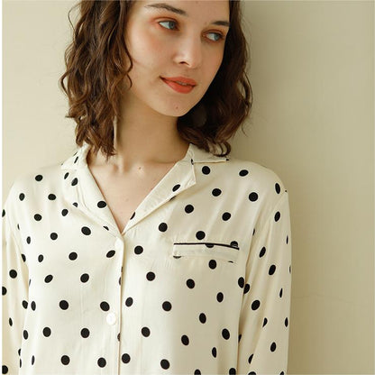 Cozy Sateen Short Sleeve Top Pajama Set
