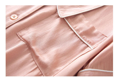 Cozy Sateen Short Sleeve Top Pajama Set